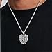 Malihome St Michael the Archangel Necklace, Stainless Steel Saint Michael Medal Pendant with Bible Verse Amulet for Men Women (Shield-1)