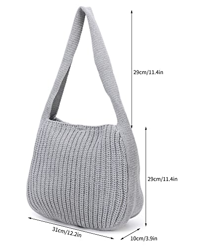 Image of ENBEI Women's Crochet Tote Bag Knit Shoulder bag,Aesthetic Bag,Cute Eco-Friendly Tote for Travel,Daily Use,Gift Box Packaging