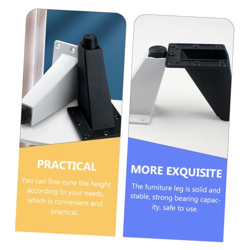 Patas regulables de aleación de aluminio negro con acabado mate premium 6