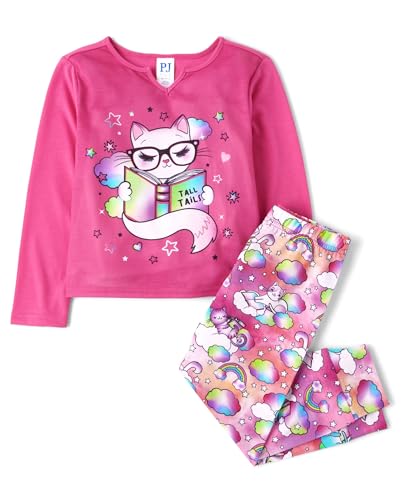 Image of The Children's Place girls Long Sleeve Top and Pants,2 Piece Pajama Set