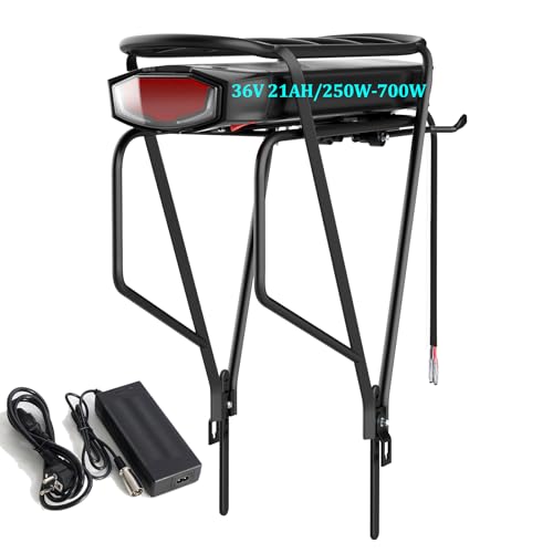 UNIT PACK POWER 36V 20Ah Ebike-Akku mit Rücklicht - 36Volt Lithinum-Ionen-Akku für den Rücksitz...