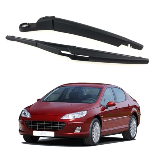 PAPEP Juego Completo de Recambio para Limpiaparabrisas Trasero para Peugeot 407SW 2004-2010 OE: 6429EV, Kit Incluye 1 Brazo + 1 Láminas/Escobillas