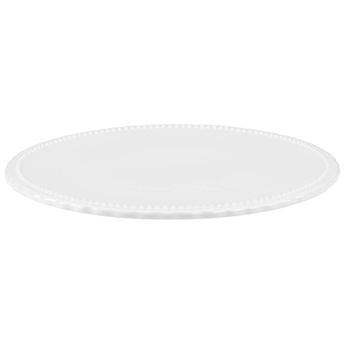 RBV Birkmann 443648 Assiette à gâteau, style vintage, en céramique, blanc, diamètre : 25 cm
