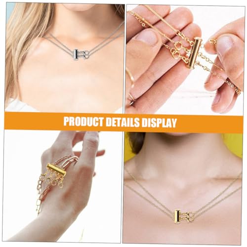 Collier de séparation magnétique ajustable fermoir de superposition pour bijoux 5 sets - 4