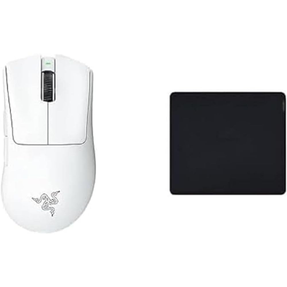 Razer DeathAdder V3 Pro + Gigantus V2 Grande - Ratón Esports inalámbrico ligero y ergonómico, sensor óptico de 30K y alfombrilla de juego grande y suave para mayor velocidad y control