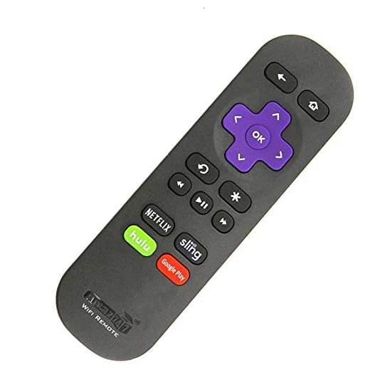 Amaz247 Point-Anywhere Wi-Fi Remote Pairing with Roku Stick, Stick+, Roku Premiere, Premiere+, Roku Ultra, Roku 2,3,4; Replace Roku Stick Remote RC80