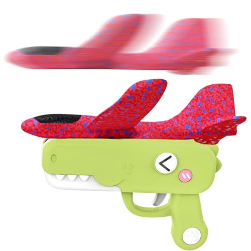 Genérico Avión Planeador De Espuma para Niños - Juguete de Espuma con Dinosaurio Lanzable - Divertido Juguete de Aire Libre,para Niños, para Vacaciones, Jardín, Parque, Playa y Camping