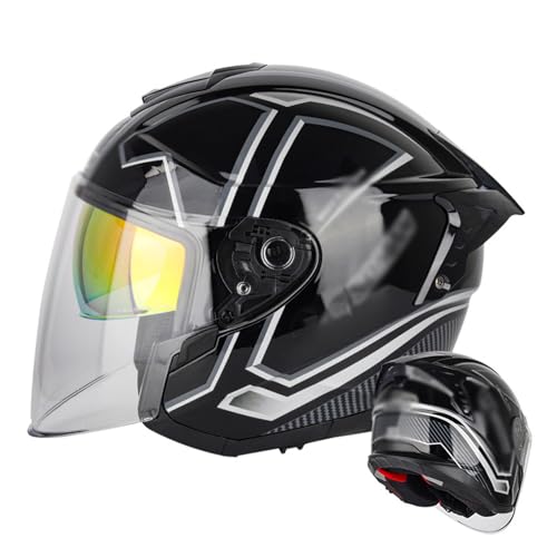 Casque jet de scooter avec doublure amovible lavable pour un confort optimal en moto