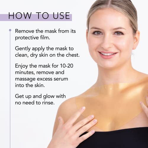 Lapcos Collagen Chest Mask, Line Lifting Hydragel Mask With Hyaluronic Acid & Collagen To Tighten And Firm Skin, Improve Tone & Reduce Fine Lines & Wrinkles (1 Pack) #TOP4