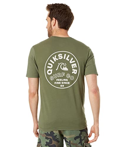 T-shirt Quiksilver Timeless Spin Short Sleeve Tee homme v&ecirc;tement streetwear vert MD