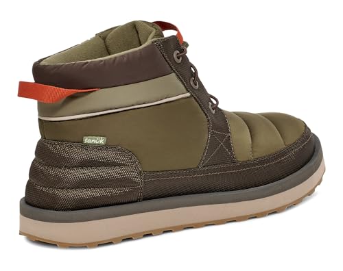 Image of Sanuk Mens Puffy Chiller Mid Boot | Easy On /Off Elastic Laces | Arch Support Insole & Lightweight Comfort for Cold Weather