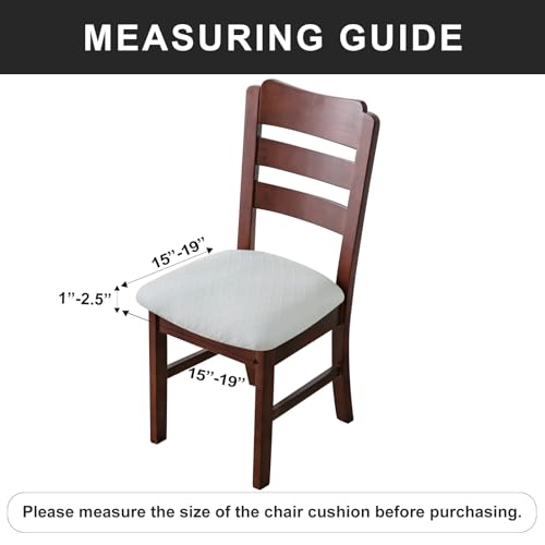 Image of Genina Waterproof Seat Covers for Dining Room Chair Cushion Covers Set of 4