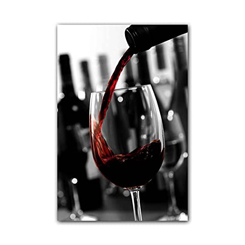 Rode wijn Mok Mode Schilderij Kunst Canvas Schilderij Bar Poster en Prints Woonkamer Corridor Muurschildering… - Image 5