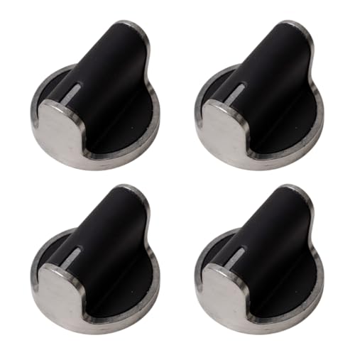 Image of Gas Stove PVC Knobs Set | Plastic Gas Stove Knob Set | Manual Ignition Buttons, Compatible with All Gas Chulhas | Silver, Set of 4
