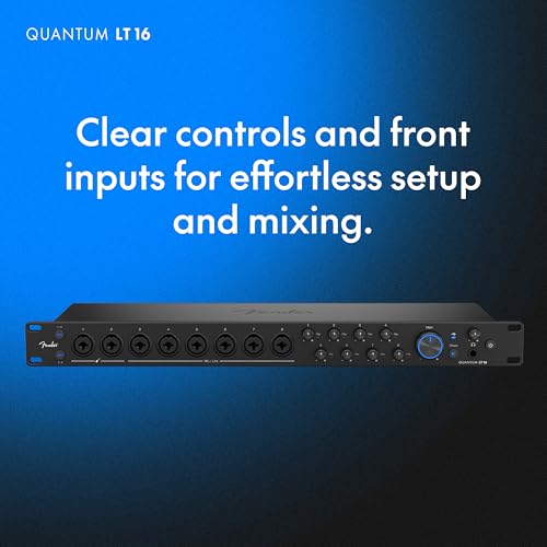 Image of Fender Quantum LT 16 | 16-in 8-out USB-C Audio Interface for Music Production, Eight MAX-HD Mic Preamps, 14 Line Inputs, Low-Latency Drivers, Loopback, Balanced Outputs, Headphone Amp, Mac & PC