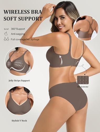 Womens Seamless Bras No Underwire Push Up Full Coverage Everyday Wireless Bra Comfortable Supportive Tshirt Bralette2