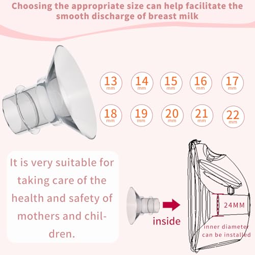 Kit de ajuste de flanges 10 piezas compatible con extractor de leche miniatura 2