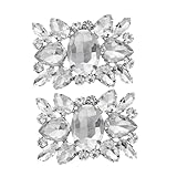 COSMEVIVI Rhinestone Schuhclips Für Damen Elegante Schuhschnalle Zur Hochzeit Funkelnde Schuhdekoration Für Braut-high-heels Einfach Anzubringen Accessoire Für Hochzeitsmode