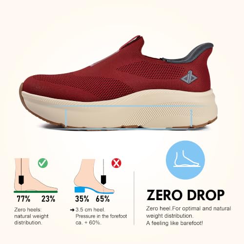 Image of Men Slip in Free up Hands Shoe Wide Toe Box Arch Support Orthopedic Walking