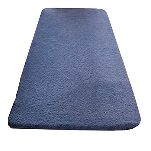 Shaggy Rugs Alfombras Suaves Lisas Gruesas De 5 Cm De Pelo Trenzado Anitskid Small Mediam Alfombras De área Grande,Blue-90 * 140cm-1.77kg