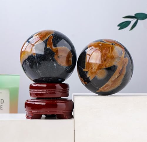 Sphère en tourmaline noire d'Océan 60mm | Cristal naturel de lithothérapie