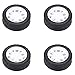 Heyiarbeit 4pcs 32mm Dia 2 Inner Hole Dia 8mm Thick Plastic RC Car Wheel White and Black