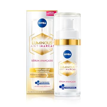 NIVEA Sérum Facial Cellular Luminous 630 30ml - Enriquecido com Ácido Hialurônico e Vitamina E, sua fórmula reduz marcas escurecidas, deixa a pele uniforme e previne o surgimento de novas marcas, proporcionando uma pele mais luminosa