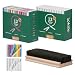 Kedudes Non-Toxic White Dustless Chalk (12 ct box) and Colored Dustless Chalk (12 ct box) Bundle + Premium Chalkboard Eraser