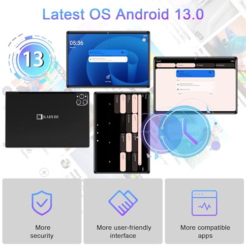 Kadybe D115 Tablet 10.1 Inch Android 13 Tablets 2024 Latest Android Tablet 128Gb Rom+16Gb Ram thumb #4