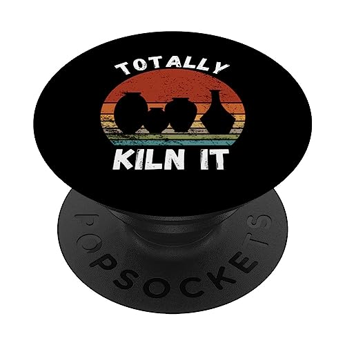 Cerámica vintage Totally Kiln It Retro Pottery Amante de la cerámica PopSockets PopGrip Intercambiable