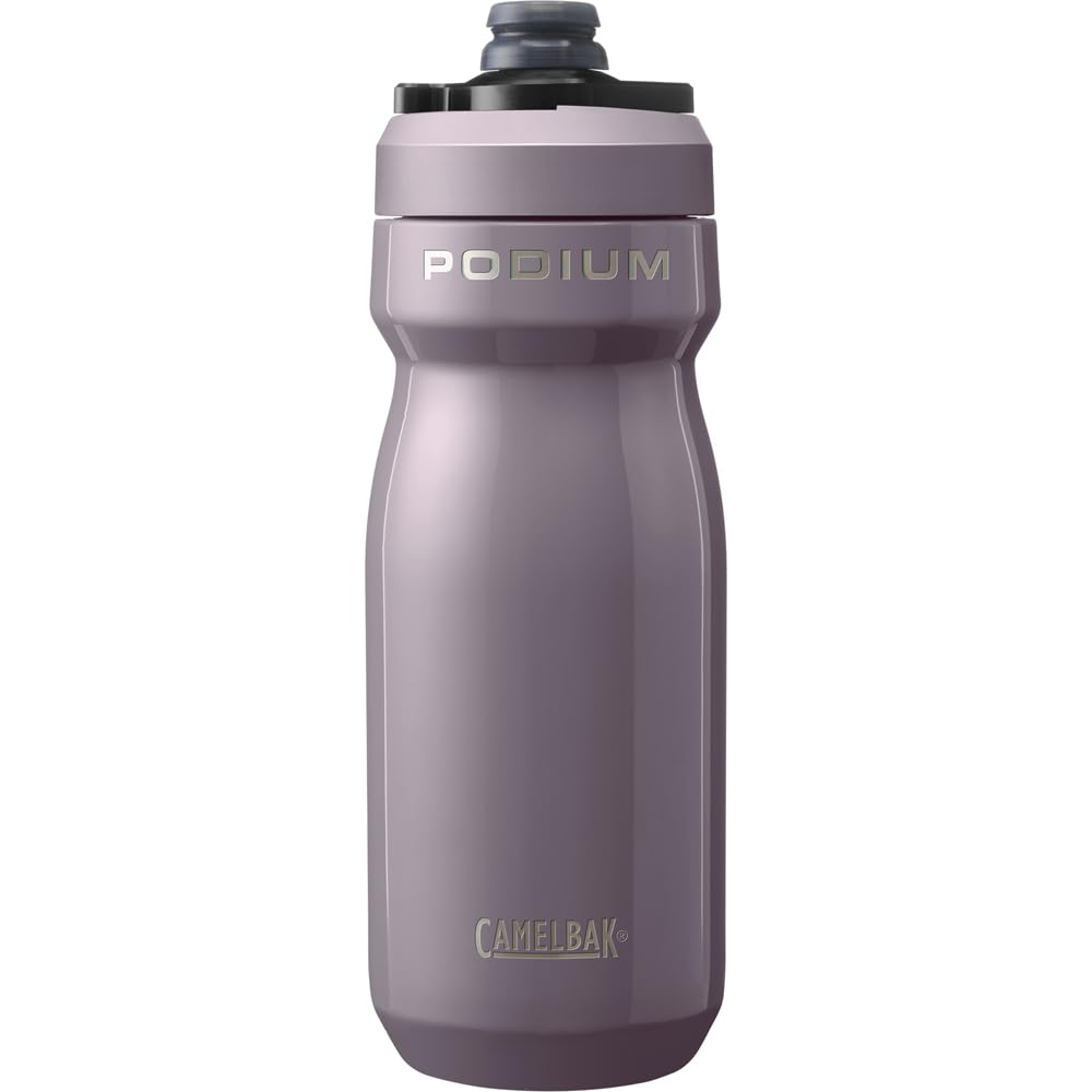 CamelBak Podium Steel Insulated Stainless Steel Bike Water Bottle, Long‑Lasting Cold Hydration for Cycling Performance, 18oz, Violet