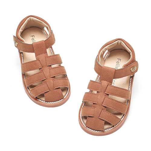Image of Felix & Flora Toddler Girls Sandals Flower Girl Shoes Soft Rubber Princess Flat Shoes