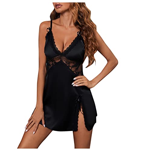 Reviews de Saltos de cama y Camisolas para Mujer Top 10. 45 KSDFIUHAG Saltos De Cama Y Camisolas para Mujer Ropa De Casa para Mujer con Cuello En V, Correa para Dormir, D, XL