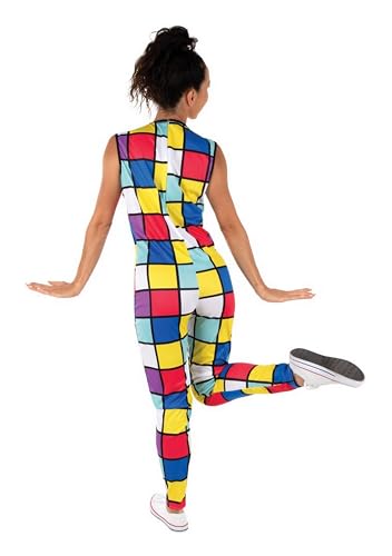 P'tit Clown 22675 Neon Jumpsuit - Adult - S/M Fancy Dress, Multicolored, S-M - Image 3