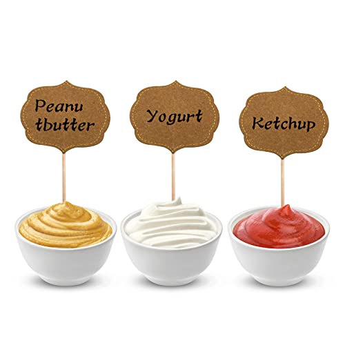 Blue Top 50 Pieces Cupcake Picks Blank Toothpick Flags Cake Toppers Cheese Markers Buffet Labels For Charcuterie Board Food Tags Toothpick Signs For Wedding,Birthday Party,Dinner Decorations Supplies. #TOP3