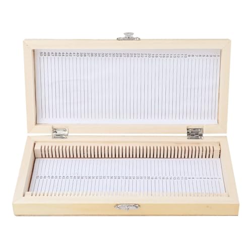 23x10.6x3.5cm / 9.1x4.2x1.4in Wooden Slide Storage Box, Holds 50 Slides Prepared Microscope Slide Set Box, Wooden Box for Microscope Slides, Glass Prepared Microscope Slides Storage Box