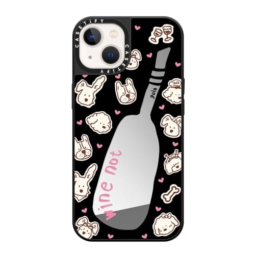 Coque miroir iPhone 13 CASETiFY compatible MagSafe bordeaux argent - 2