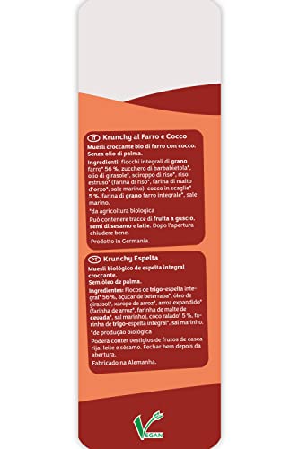 Barnhouse Krunchy Dinkel, Bio Dinkel-Knuspermüsli aus Bayern, mit köstlichem Kokos, 1 x 600 g