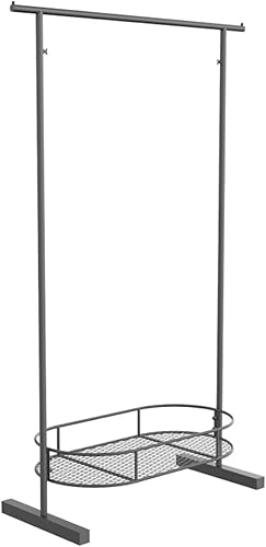 Miniatura 9 de Perchero para ropa, soportes de exhibición de ropa de tubería industrial, muebles portátiles para dormitorio, entrada y oficina, estante de