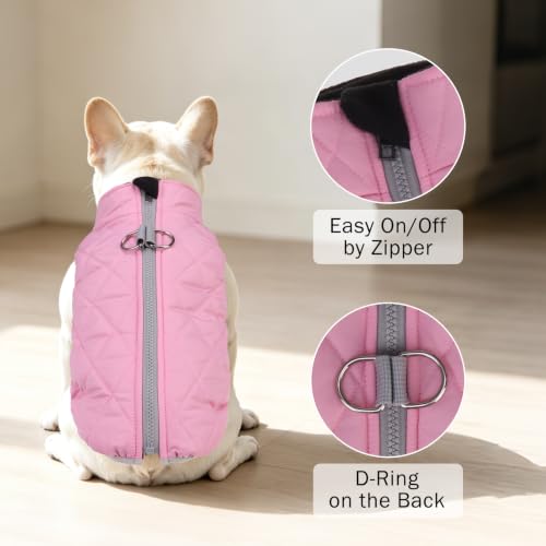 Image of SCENEREAL Winter Dog Vest Coat with Harness Built in