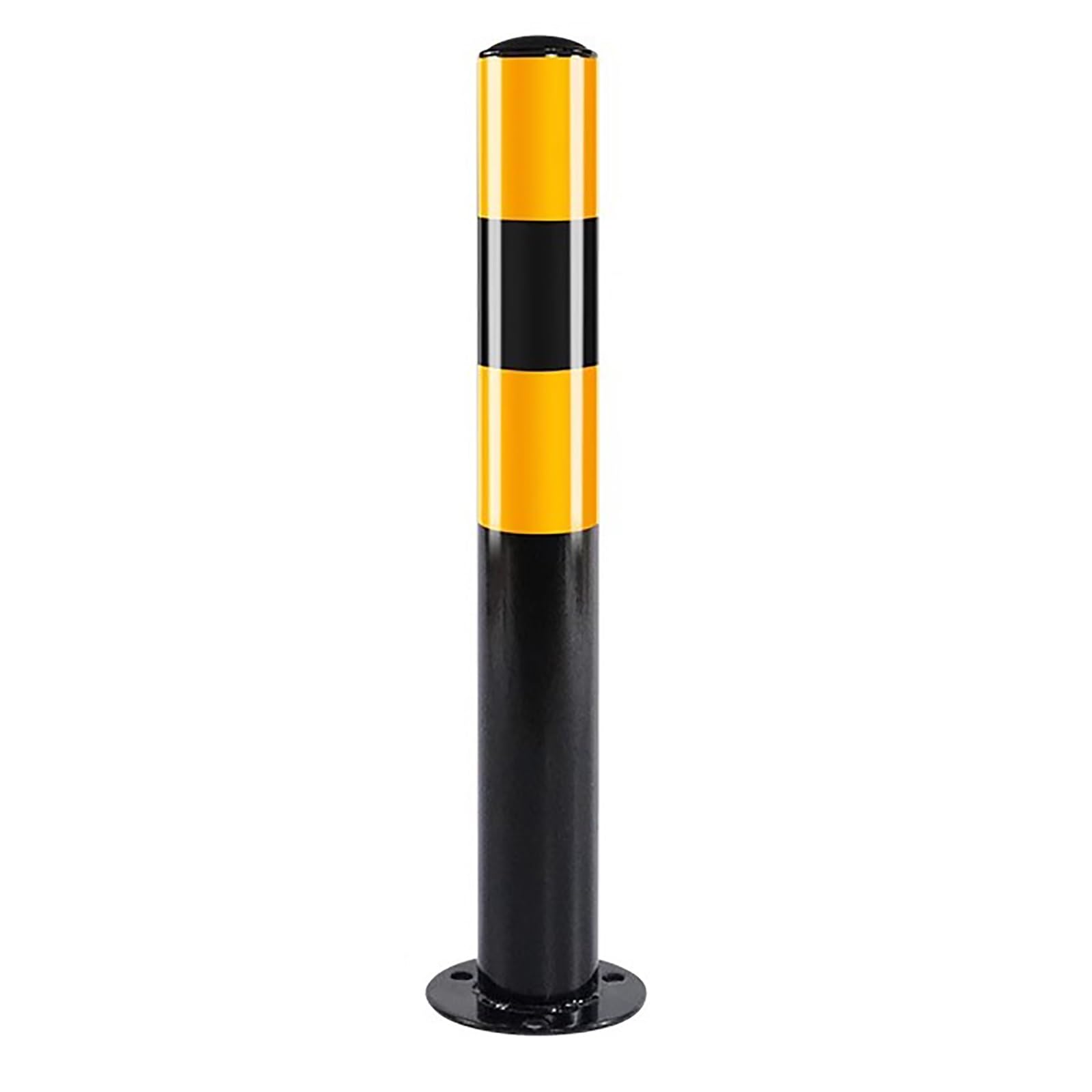 LWJSOCP Steel Safety Bollards,23.6in Heavy Duty Traffic Bollard Stanchion Parking Pole Driveway Barrier,for Parking Lot,Traffic Control,Construction Lot Road Marker(1PCS)