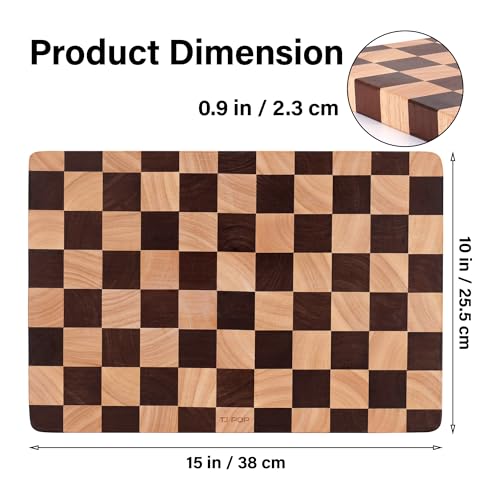 Tabla de cortar de madera rectangular 38x25 cm miniatura 2