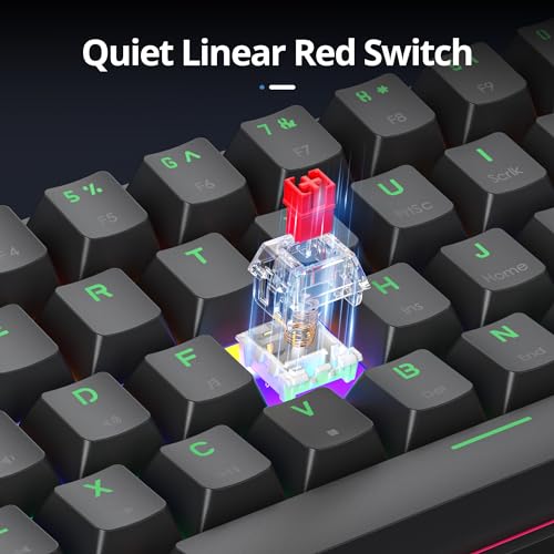 Image of Mini 60% Wired Gaming Keyboard Mechanical for Mac /Win,Waves B