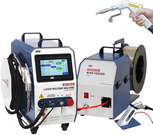 WTTTOOLS US Stock Laser Welding Machine 1200 W (0.874mW) 2-in-1 Air Cooled Laser Welder 220V Handheld Portable Fiber Welder Gun Class 2 with Auto Wire Feeder for Metal Stainless Steel Aluminum Copper