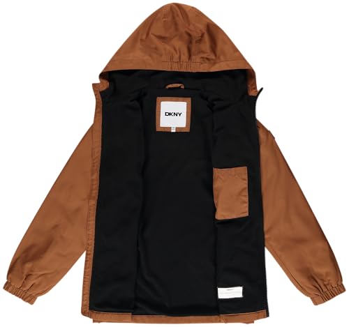 Image of DKNY Boys Fleece Jacket - Water and Wind Resistant Polar Fleece Lined Boys Windbreaker Jacket - Cozy Outerwear Kids Jackets