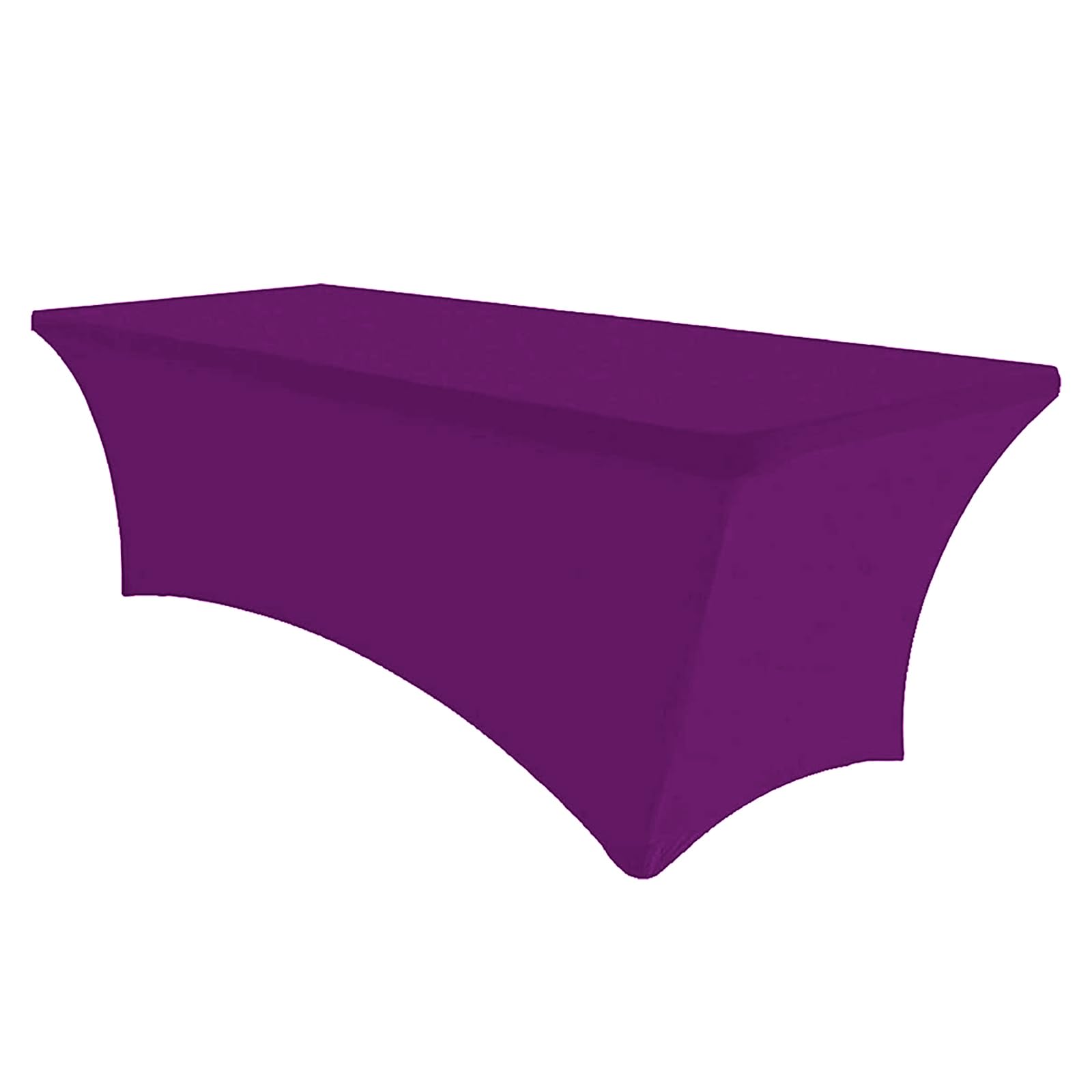 SEPARO 1 Pack 8 Ft Purple Table Cover Fitted Rectangular Tablecloth