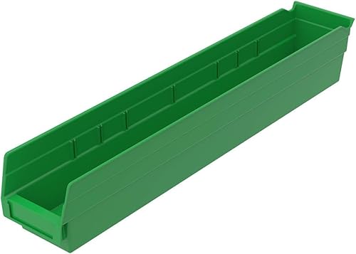 Akro-Mils 30124 - Contenedores de plástico para estantes, contenedores de almacenamiento resistentes para organización de garaje, armario y cajones,