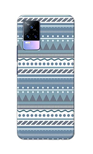 Image of Printed Hard Back Cover Case for Vivo Y73 | Vivo V21e 4G Back Cover (Seamless Geometric Tribal Pattern) -1803