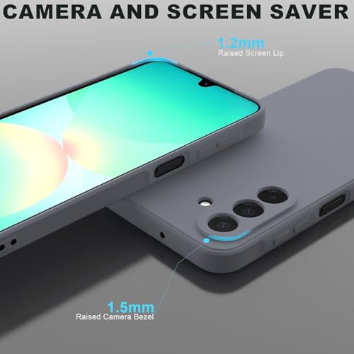 Image of DIZORO Microfiber Candy Case for Samsung A26 5G Smooth Touch Cushion Liquid Soft Silicone Gel Rubber Phone Cases Non-Slip Full Body Protective Shockproof Back Cover (Space Grey)