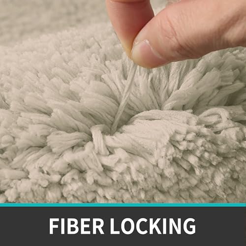 LUXE HOME INTERNATIONAL Microfiber Luxe Home Bath Mat Super Soft Non Slip Vegas Mats For Bathroom, Kitchen, Bedroom, And Door (40X60 Cm, Beige) Pack Of 1, Rectangular